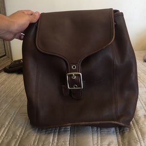 Vintage leather coach backpack
